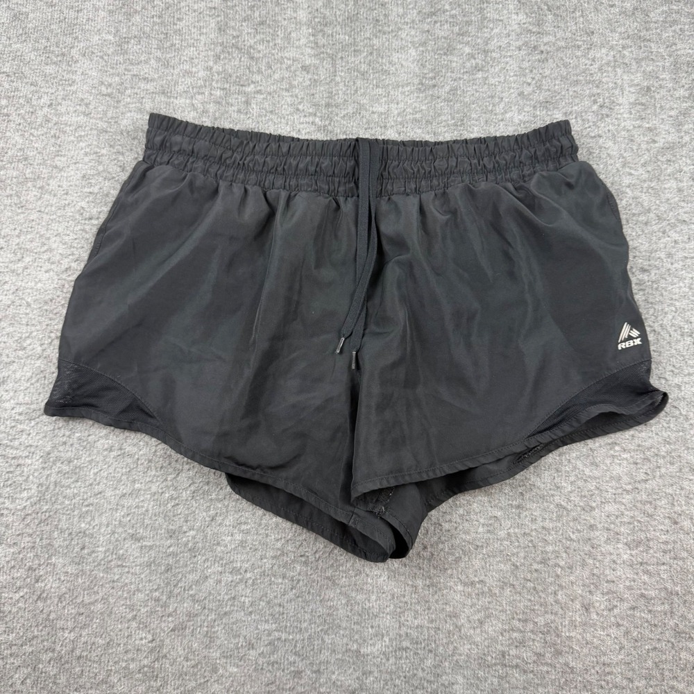 RBX Running Shorts Women's Medium Black‎ Mesh Inset Performance Athletic